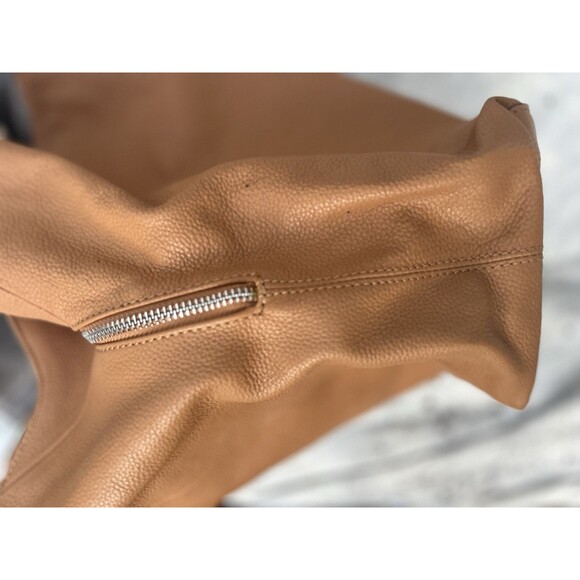 Vince Camuto Ike Tote Triple Compartment Handbag Soft Leather Hobo Cognac - Picture 11 of 12